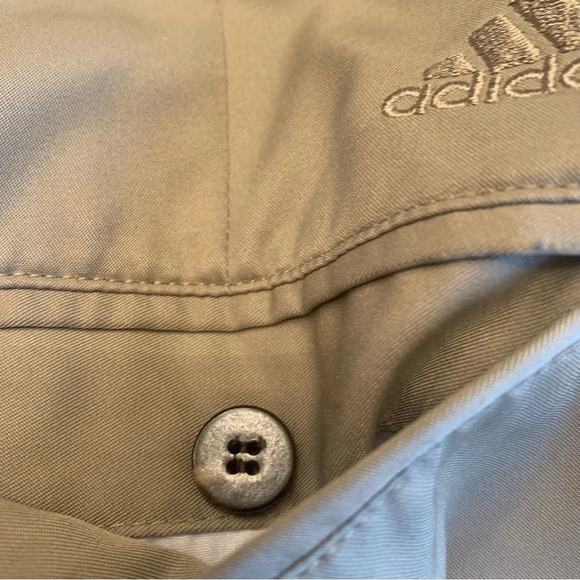 Mens adidas tan golfing shorts size 38 with custom  logo - Picture 6 of 9